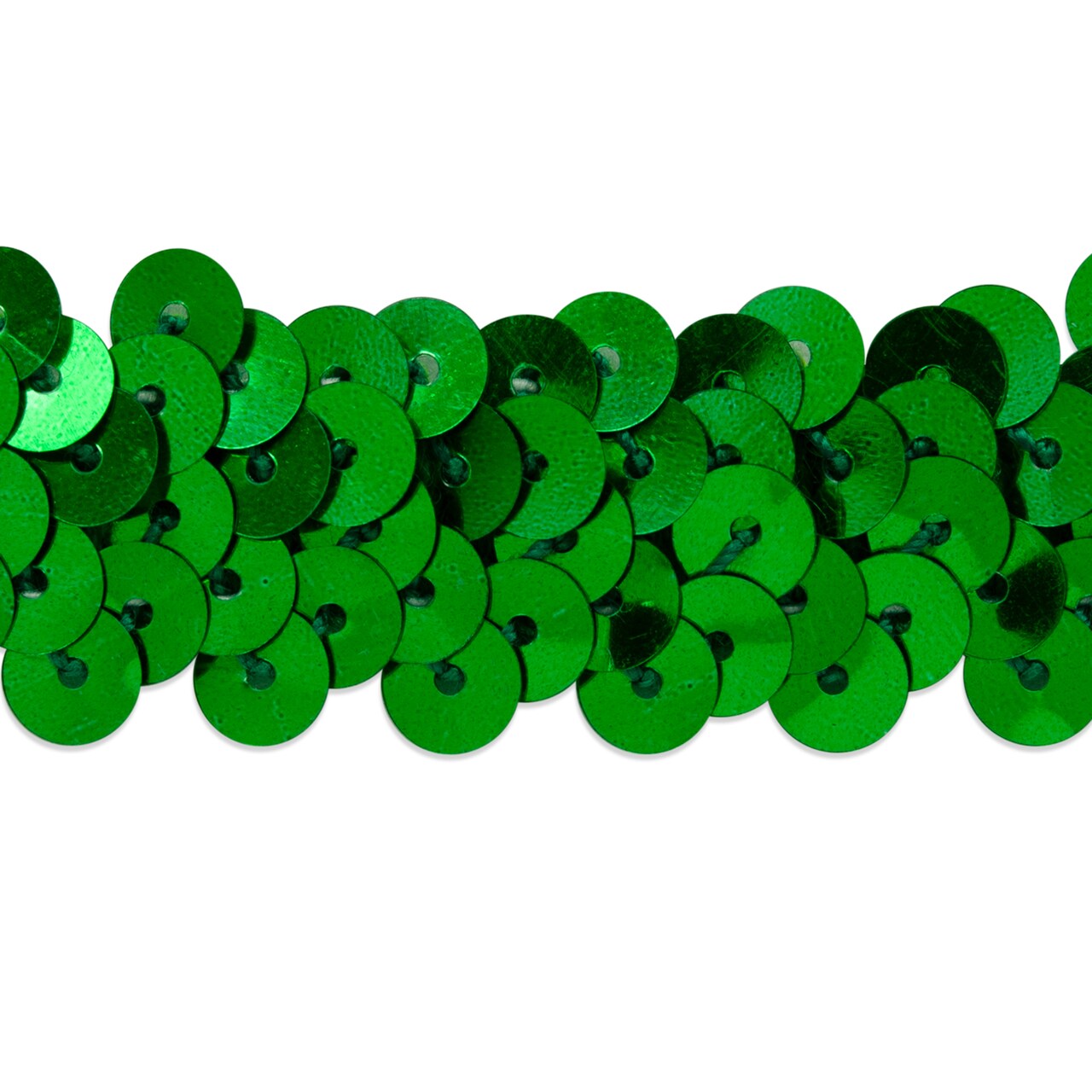 5 yards of 2 Row 7/8" Metallic Stretch Sequin Trim | 5 yard cut